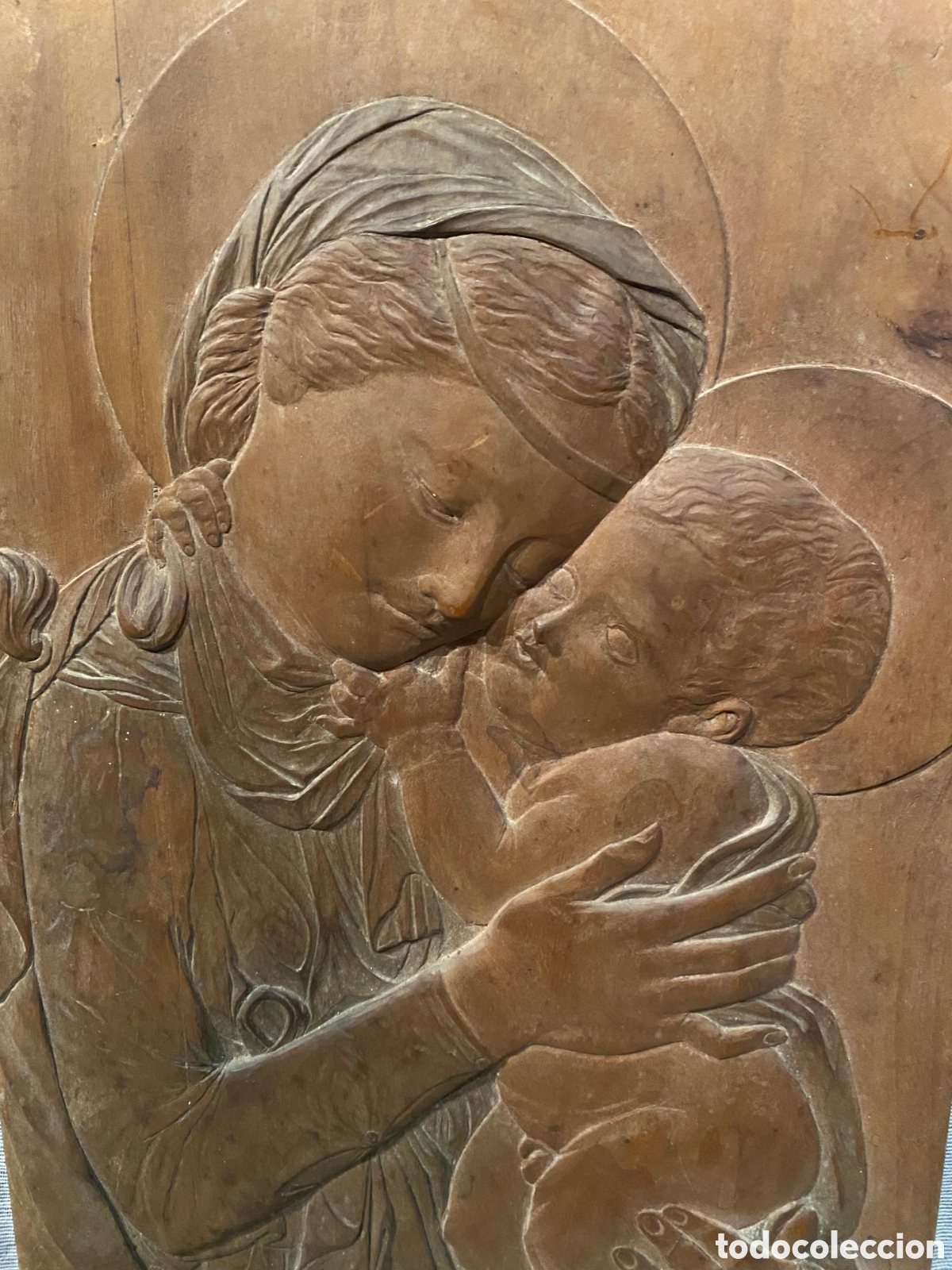 Antig&uuml;edades: Relieve virgen con ni&ntilde;o - Foto 3