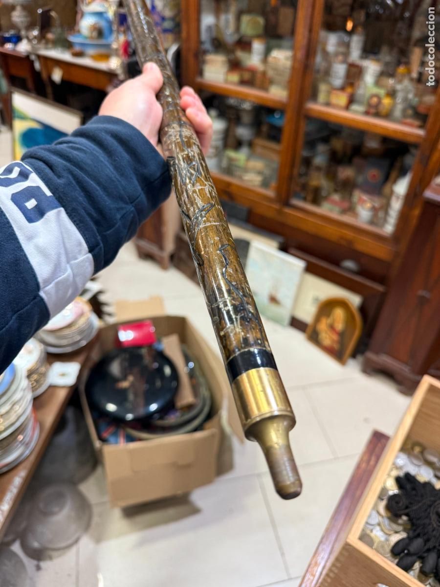 Antig&uuml;edades: ANTIGUO BASTON TRANSFORMABLE EN PALO DE BILLAR - Foto 2