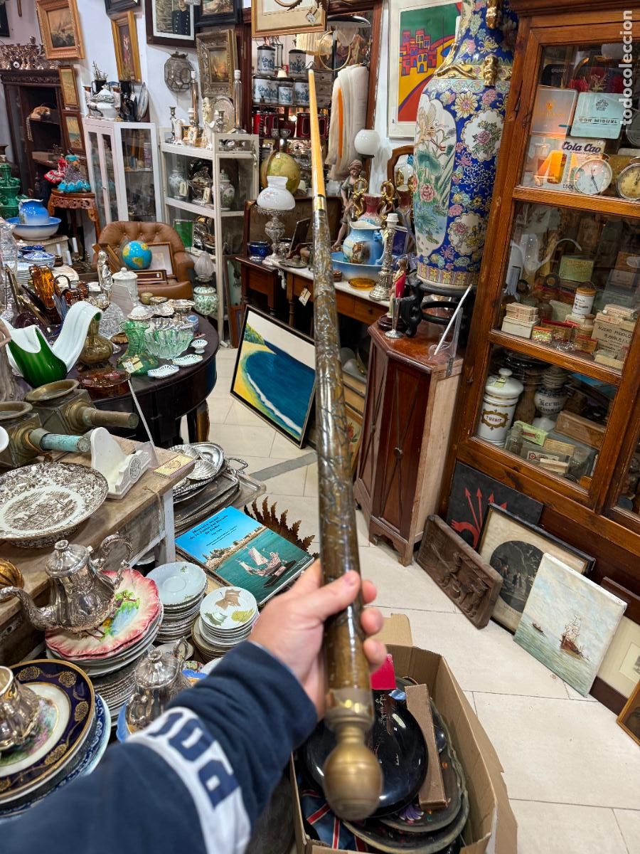 Antig&uuml;edades: ANTIGUO BASTON TRANSFORMABLE EN PALO DE BILLAR - Foto 9