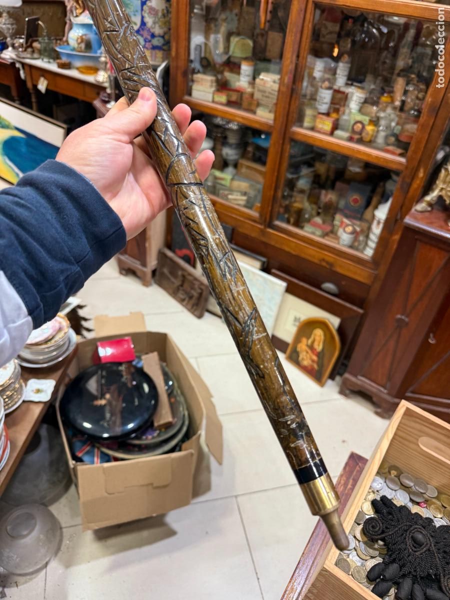 Antig&uuml;edades: ANTIGUO BASTON TRANSFORMABLE EN PALO DE BILLAR - Foto 3