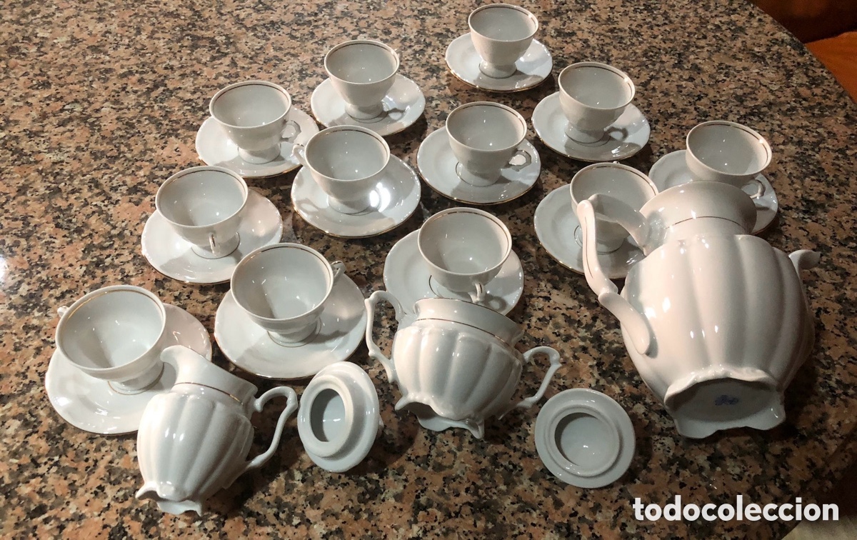 Antig&uuml;edades: Juego tazas completo - Foto 3