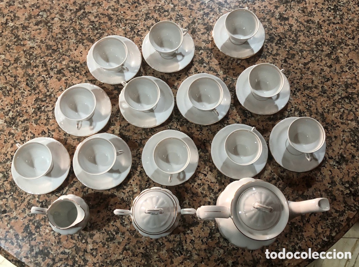 Antig&uuml;edades: Juego tazas completo - Foto 4