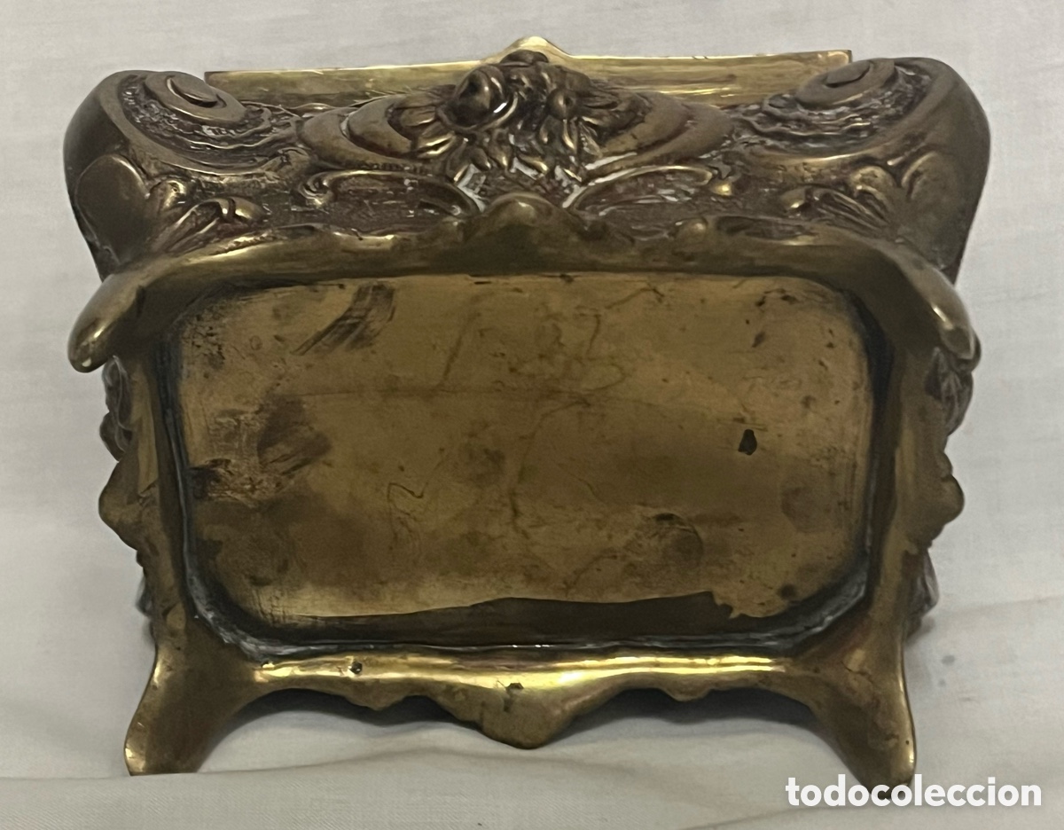 Antig&uuml;edades: CAJA -JOYERO DE BRONCE SIGLO XIX - Foto 8