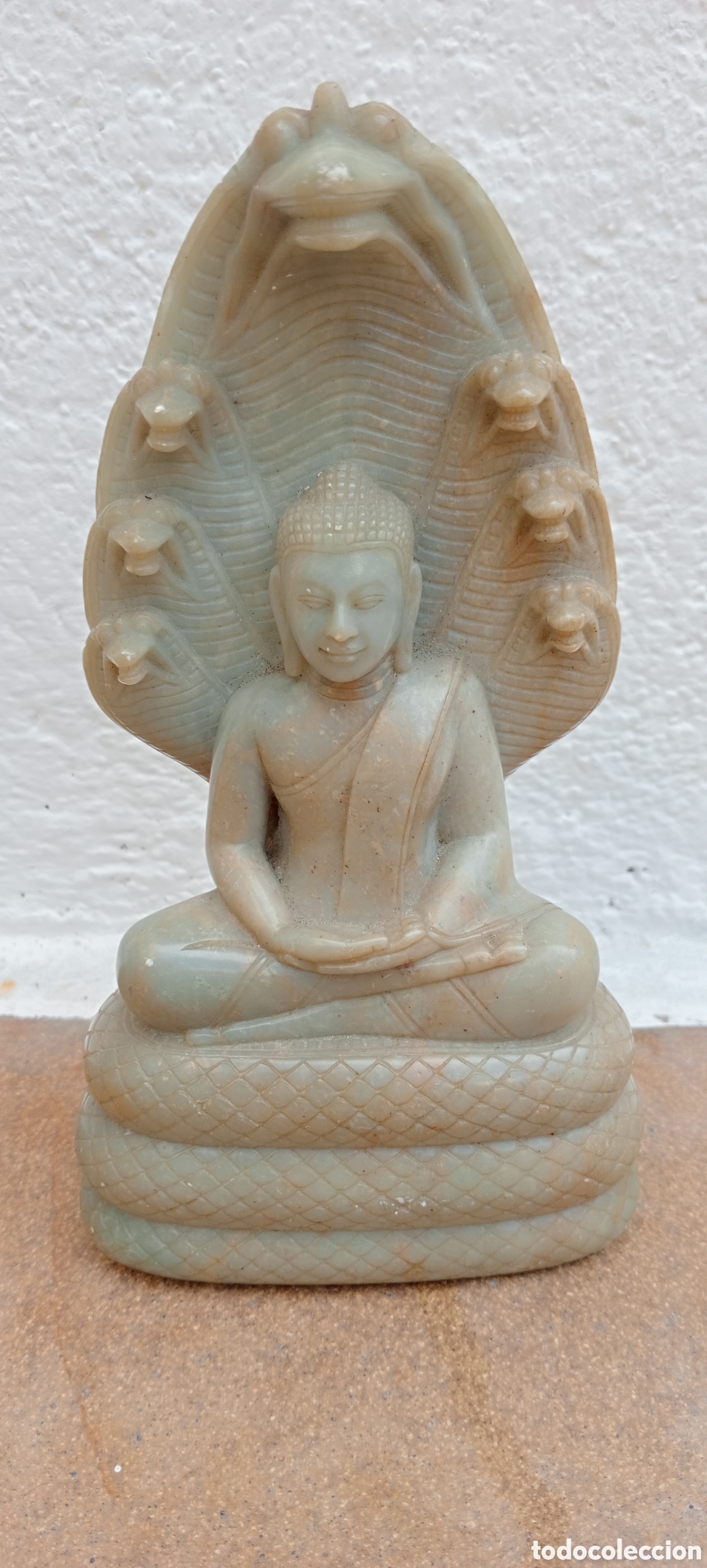 Antig&uuml;edades: Buda de las 7 cobras de alabastro - Foto 2
