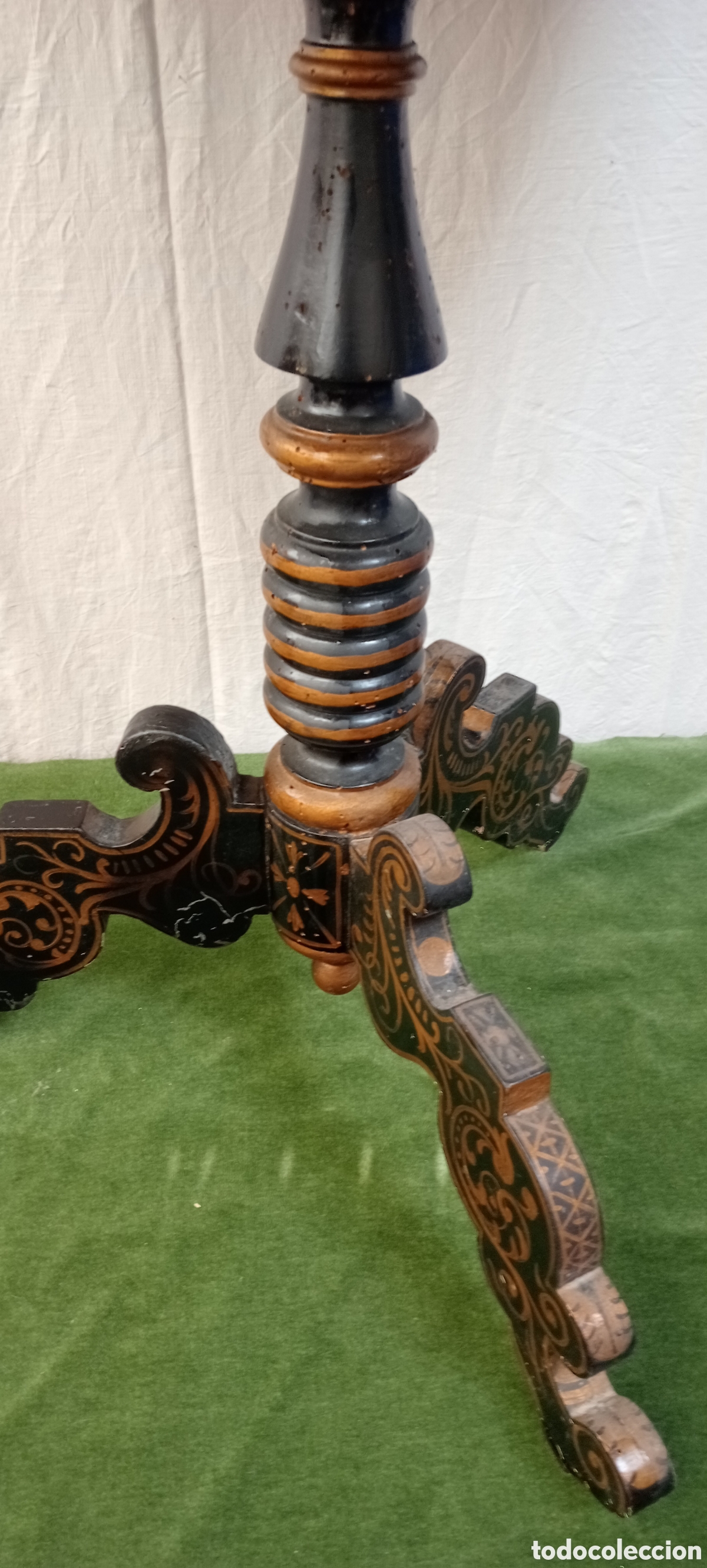 Antig&uuml;edades: Mesa de ajedrez del XIX - Foto 2