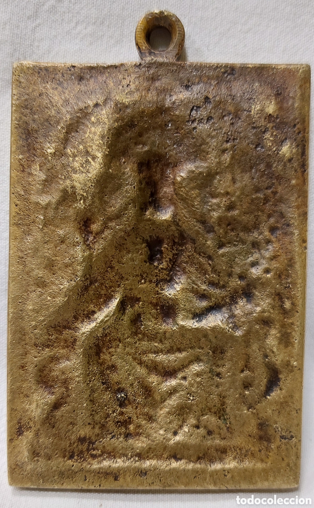 Antig&uuml;edades: VIRGEN DE MONTSERRAT, PLACA DEVOCIONAL DE BRONCE S. XVIII - Foto 2