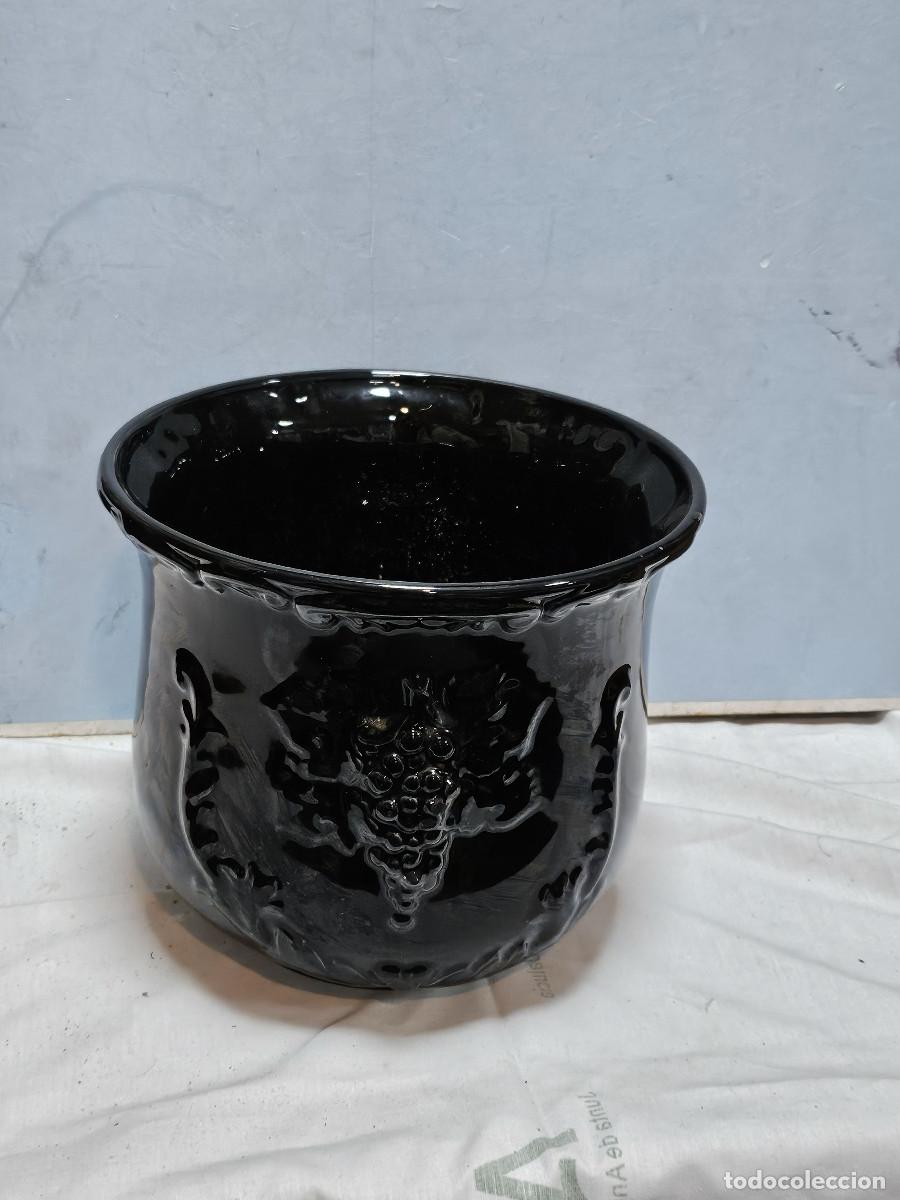 Antig&uuml;edades: maceta de ceramica vidriera - Foto 1