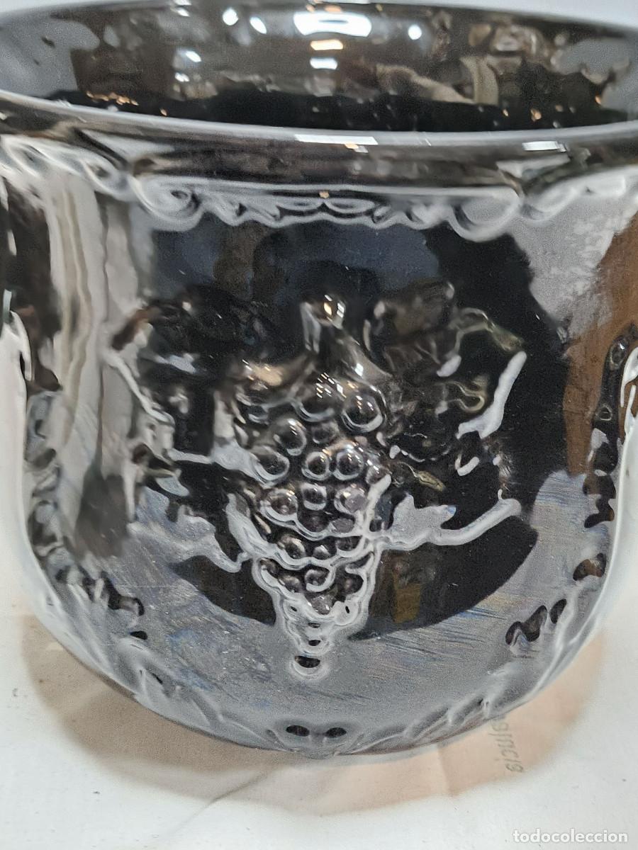 Antig&uuml;edades: maceta de ceramica vidriera - Foto 2