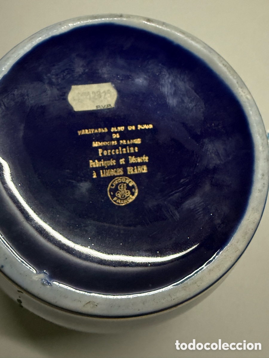 Antig&uuml;edades: Tibor azul cobalto y oro Limoges - Foto 2