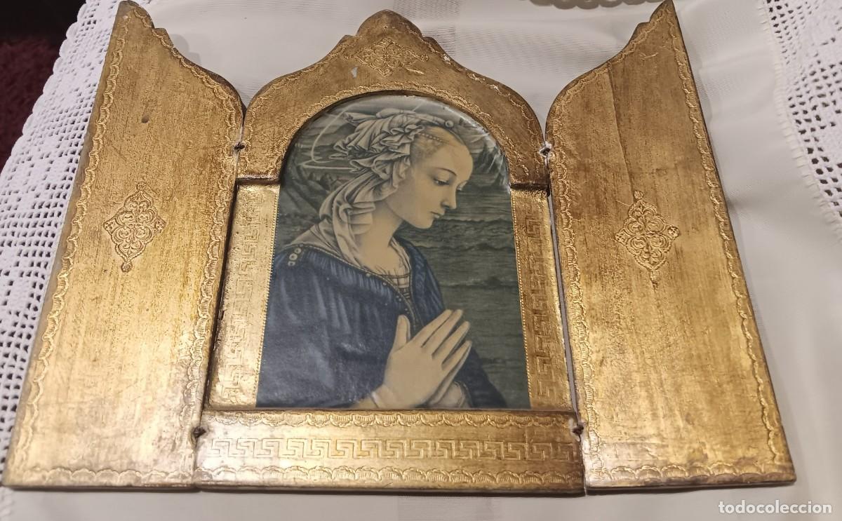 Antig&uuml;edades: Tabla antigua de la virgen ni&ntilde;a - Foto 1