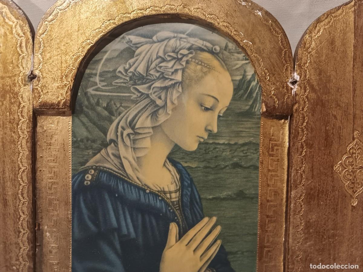 Antig&uuml;edades: Tabla antigua de la virgen ni&ntilde;a - Foto 3