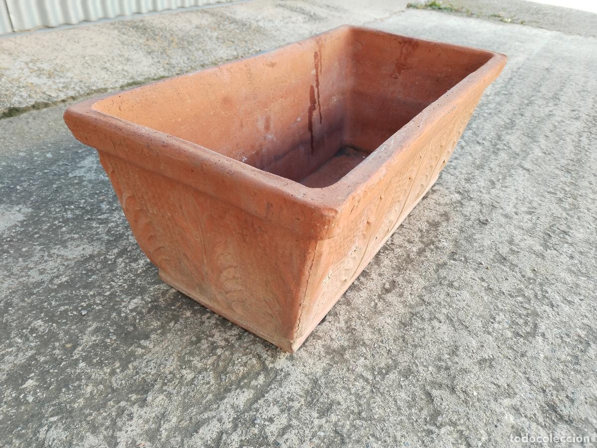Antig&uuml;edades: macetero rectangular de terracota - Foto 3