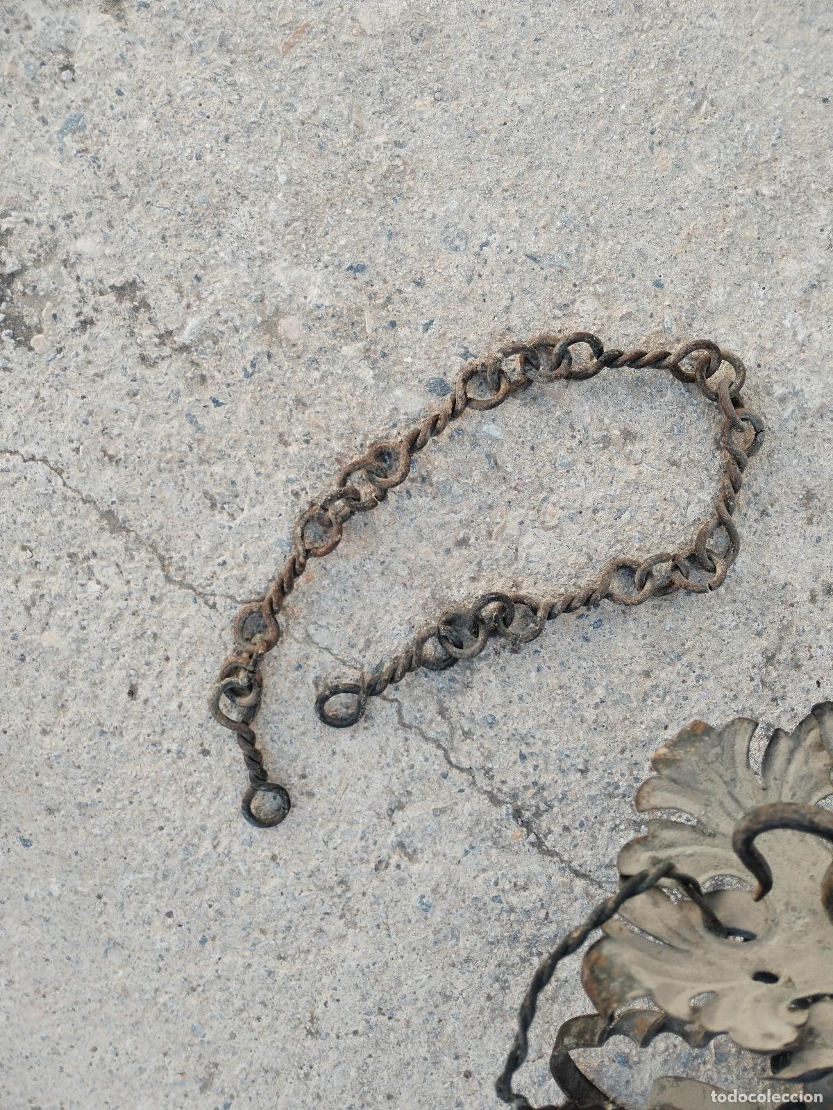 Antig&uuml;edades: lampara de techo farol en hierro de forja - Foto 13