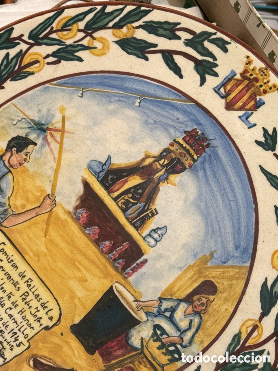 Antig&uuml;edades: Plato de cer&aacute;mica de la comisi&oacute;n de fallas - Foto 2