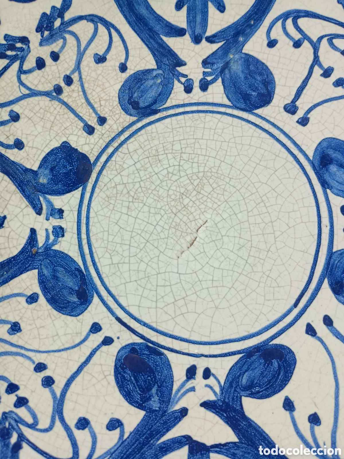 Antig&uuml;edades: Plato azul lebrillo cuenco - Foto 2