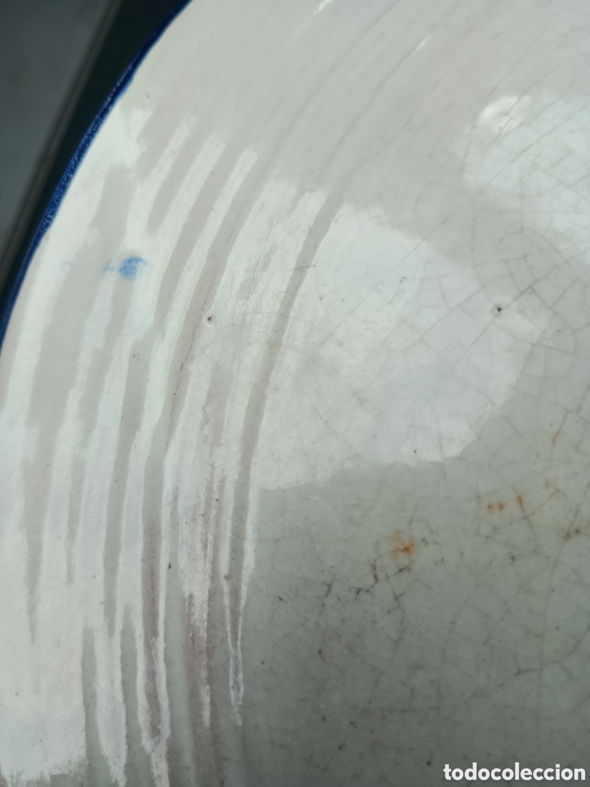 Antig&uuml;edades: Plato azul lebrillo cuenco - Foto 4