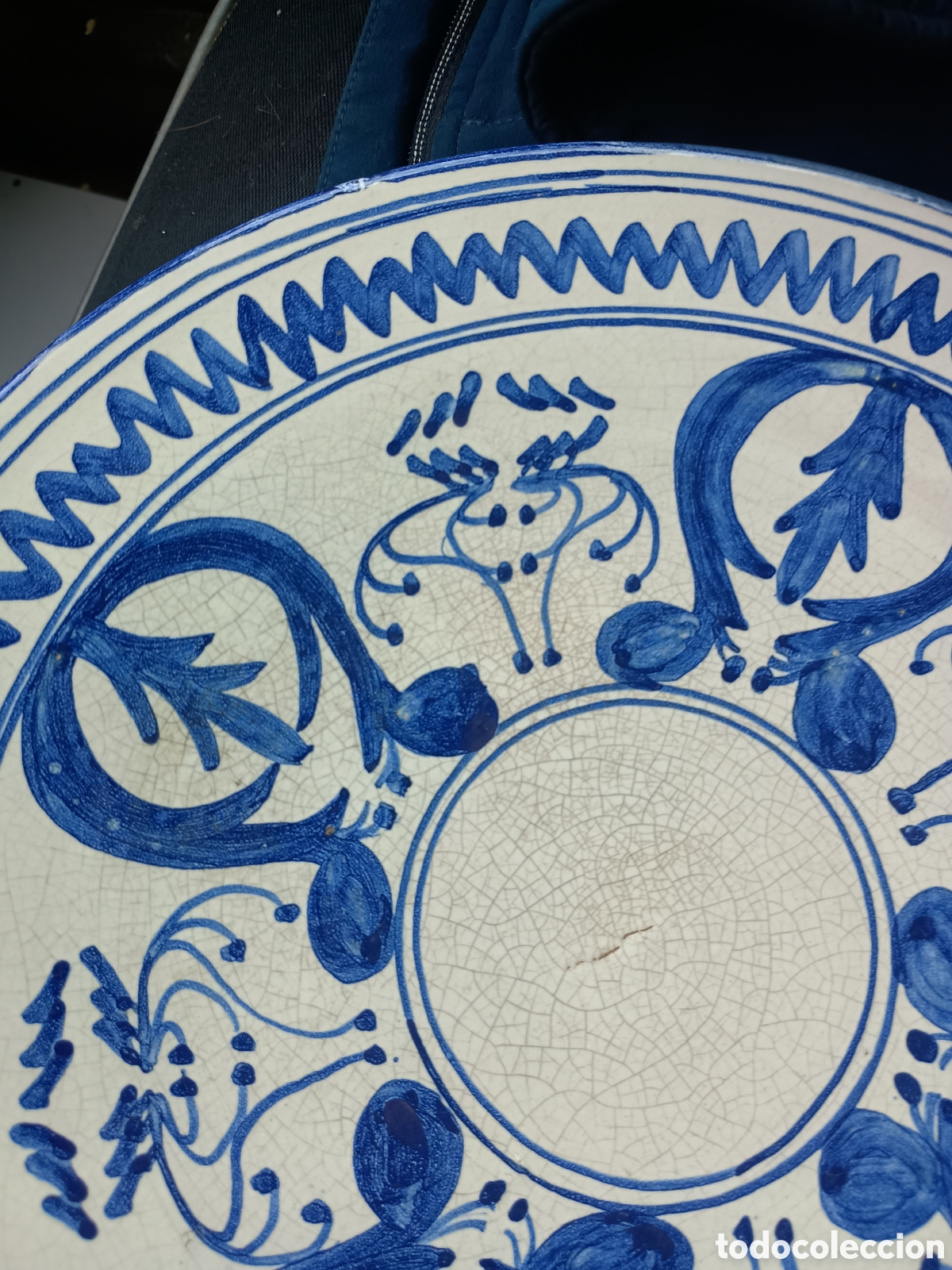 Antig&uuml;edades: Plato azul lebrillo cuenco - Foto 7