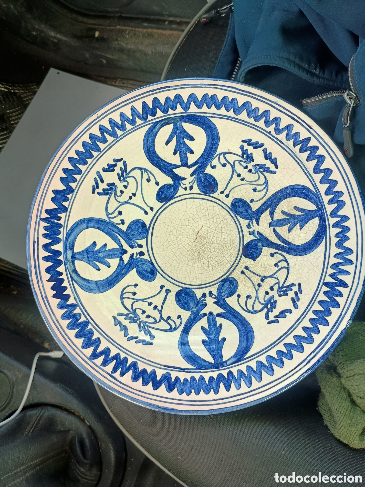 Antig&uuml;edades: Plato azul lebrillo cuenco - Foto 1