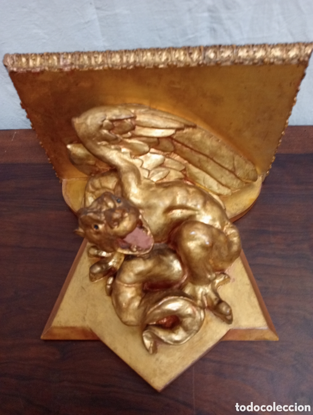 Antig&uuml;edades: M&eacute;nsula de madera pan de oro - Foto 1