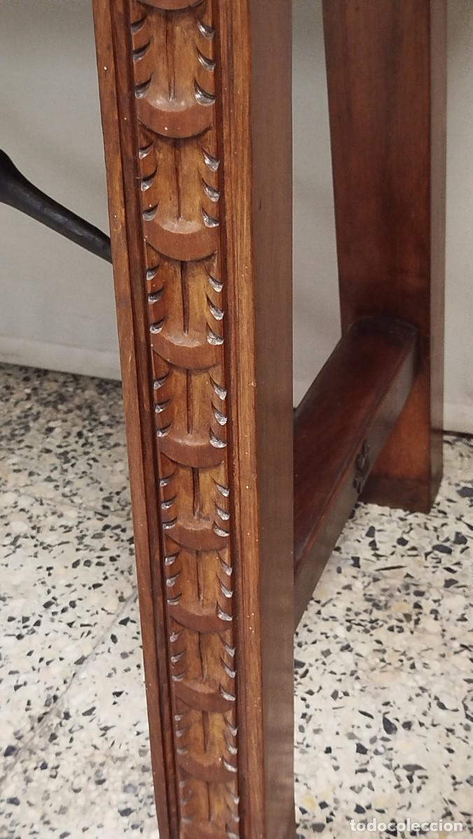 Antig&uuml;edades: MESA COMEDOR PLEGABLE CHAMBRANAS HIERRO - Foto 12