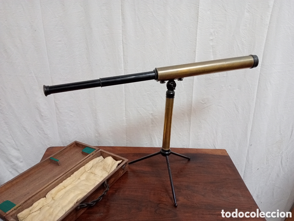 Antig&uuml;edades: Telescopio del XIX en lat&oacute;n - Foto 6
