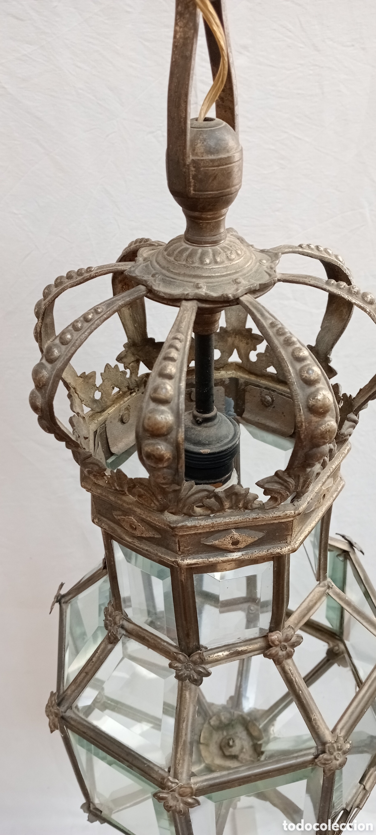 Antig&uuml;edades: Lampara de bronce inglesa del XIX - Foto 3