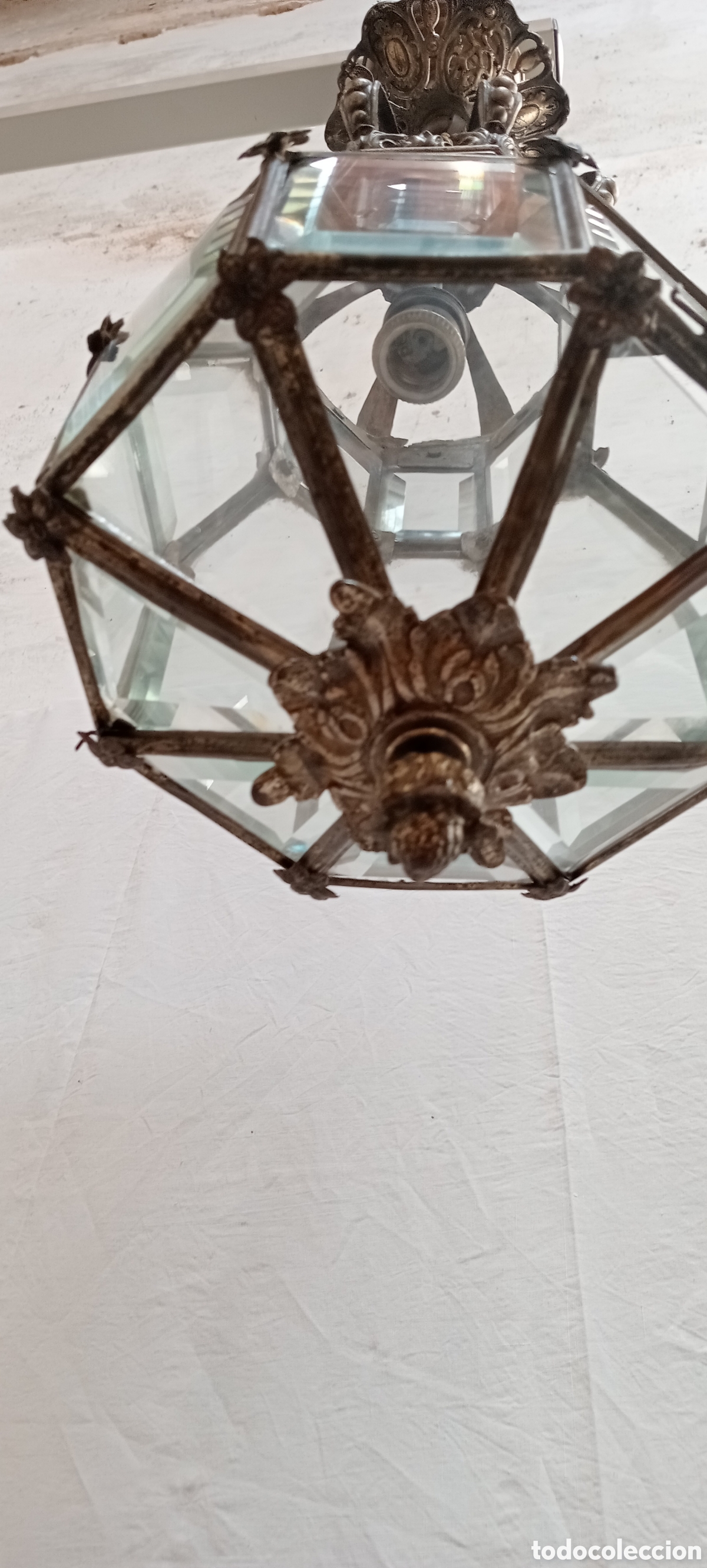 Antig&uuml;edades: Lampara de bronce inglesa del XIX - Foto 6