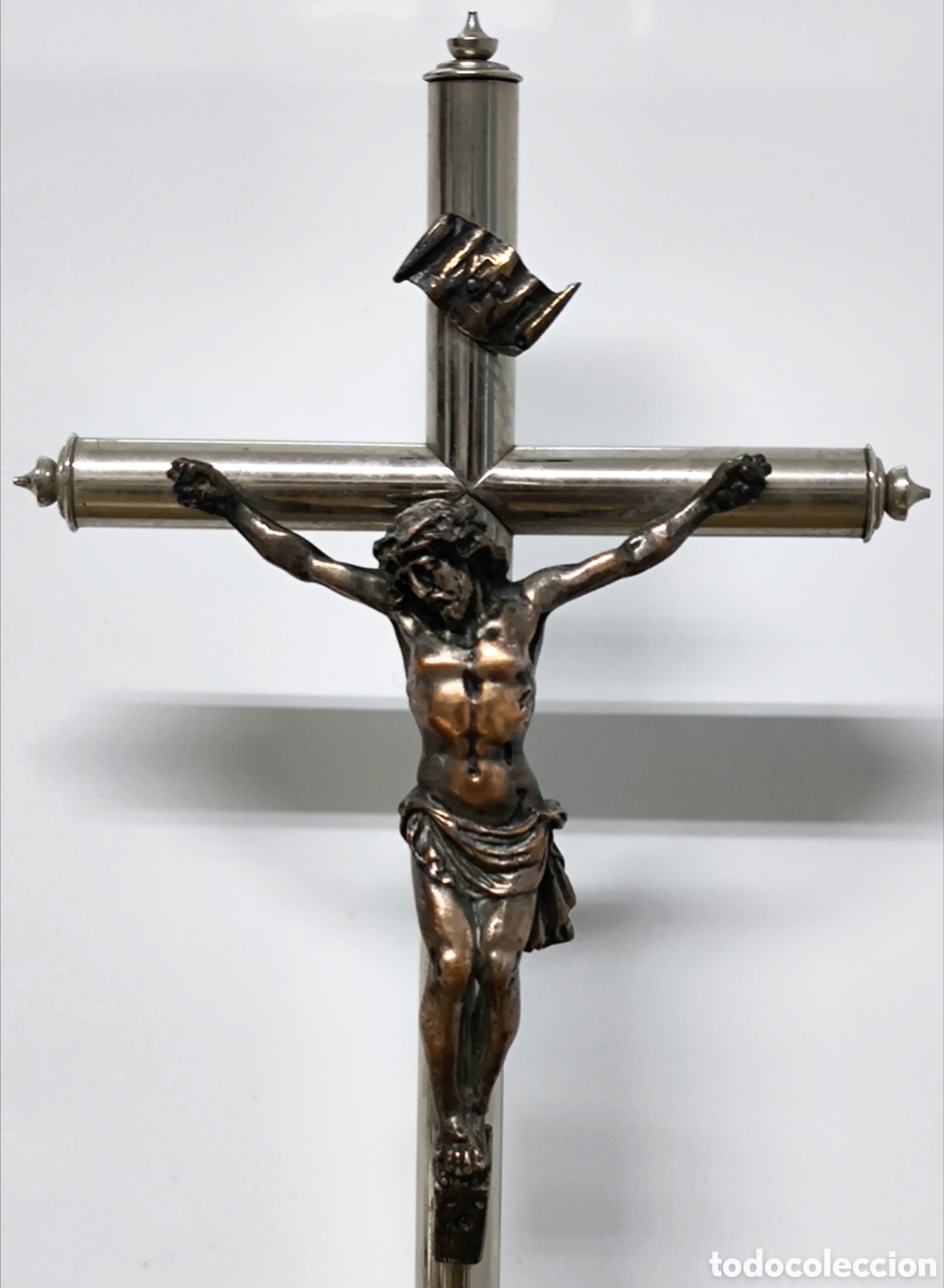 Antig&uuml;edades: GRAN CRUCIFIJO 38 cm. - Foto 2