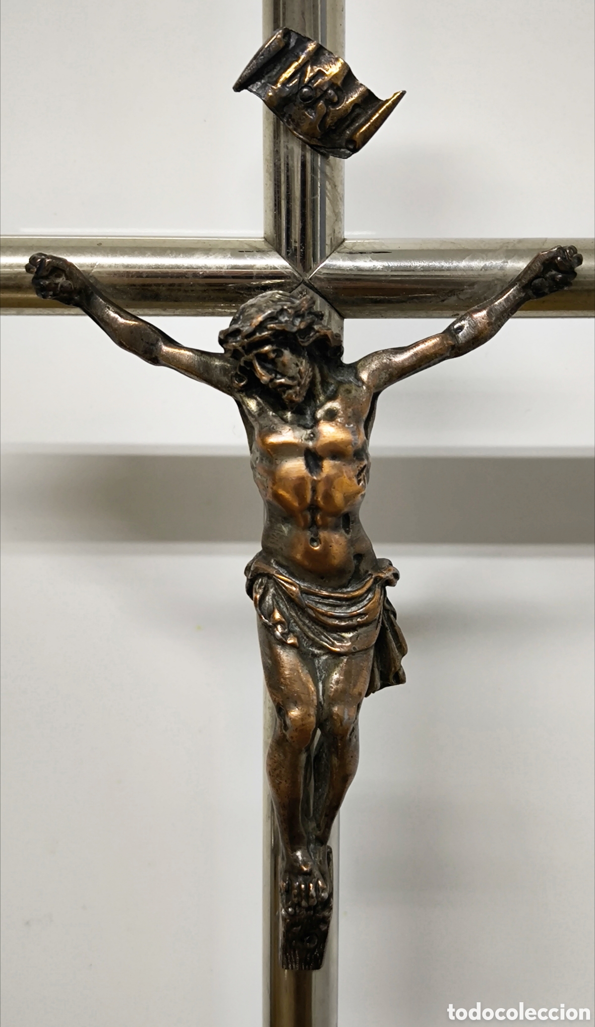 Antig&uuml;edades: GRAN CRUCIFIJO 38 cm. - Foto 3