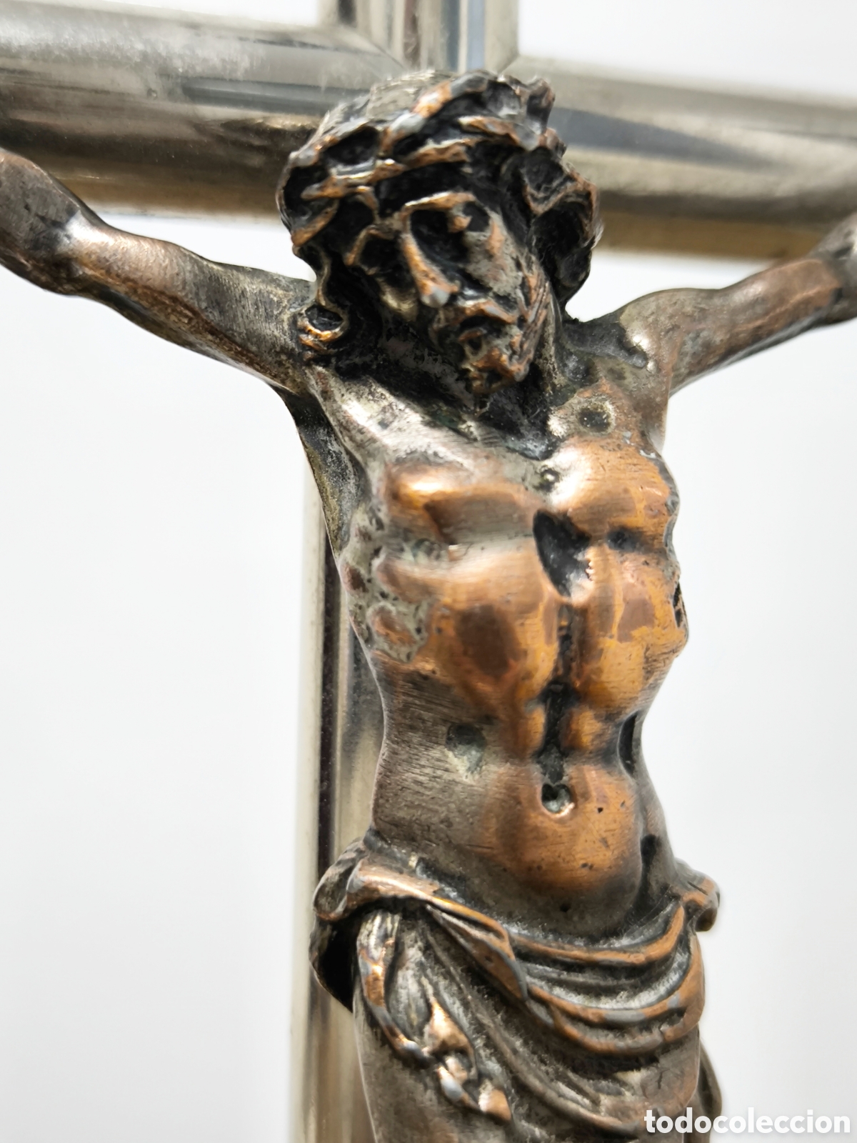 Antig&uuml;edades: GRAN CRUCIFIJO 38 cm. - Foto 4