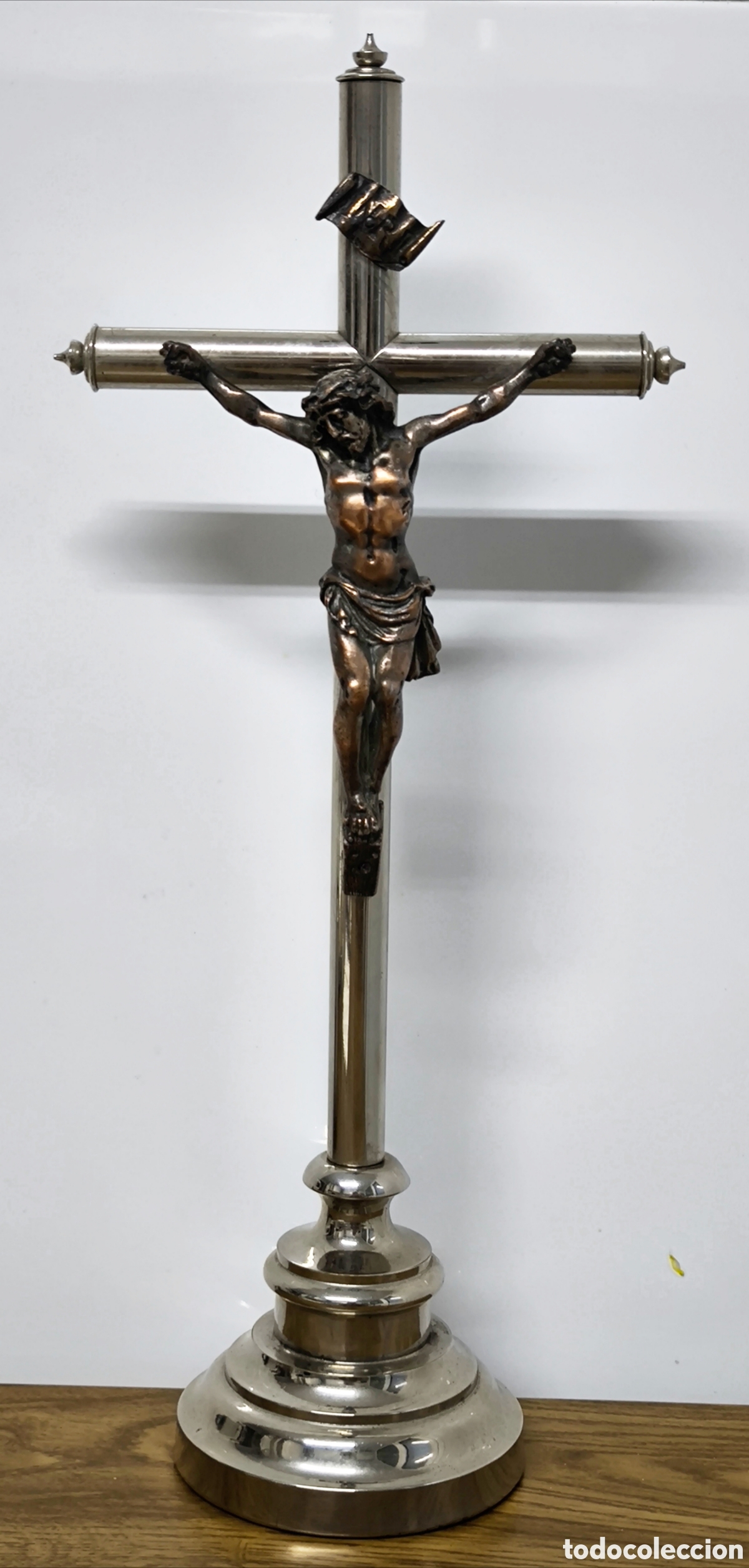 Antig&uuml;edades: GRAN CRUCIFIJO 38 cm. - Foto 1
