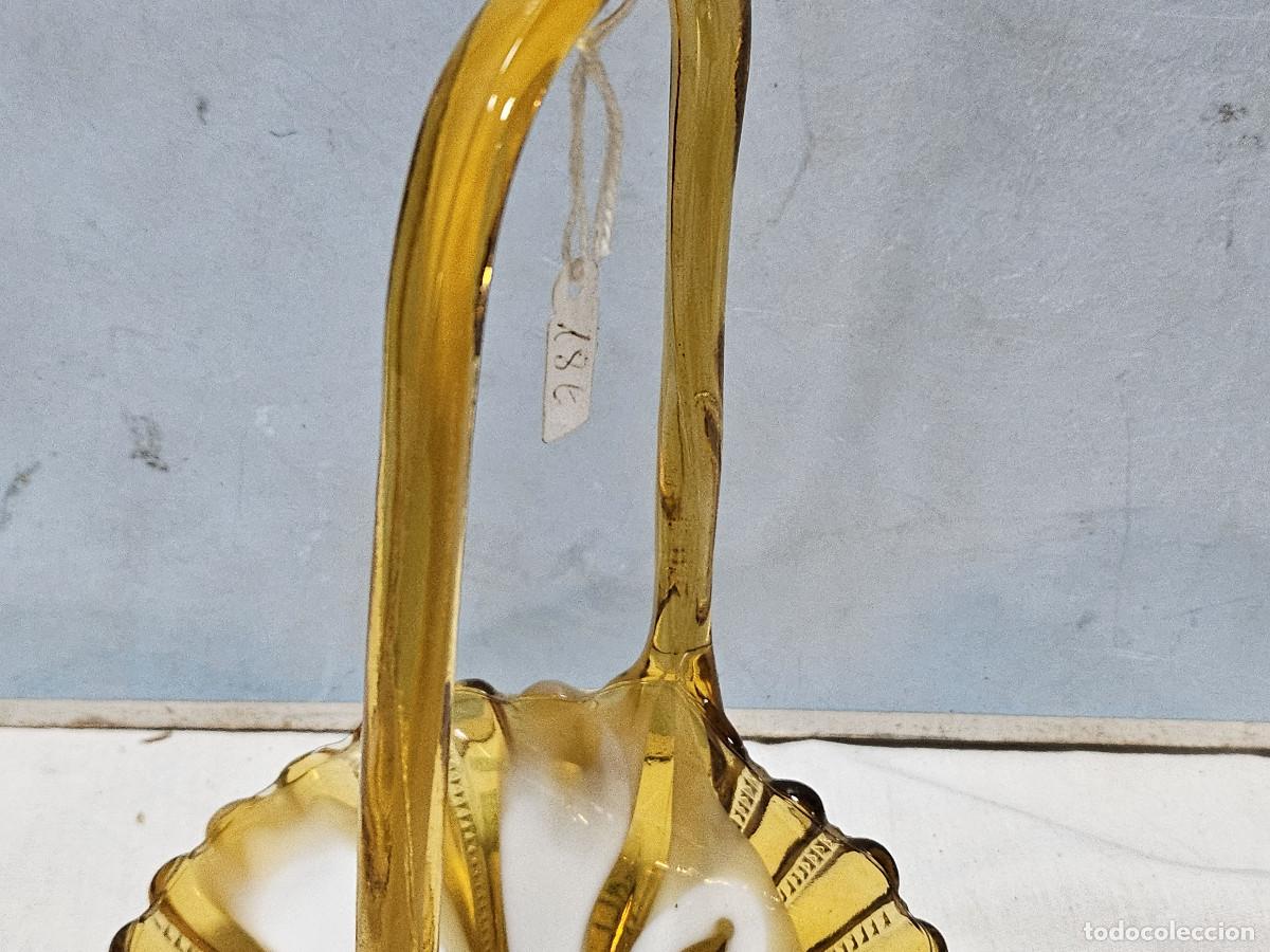 Antig&uuml;edades: cesto de cristal de murano - Foto 3