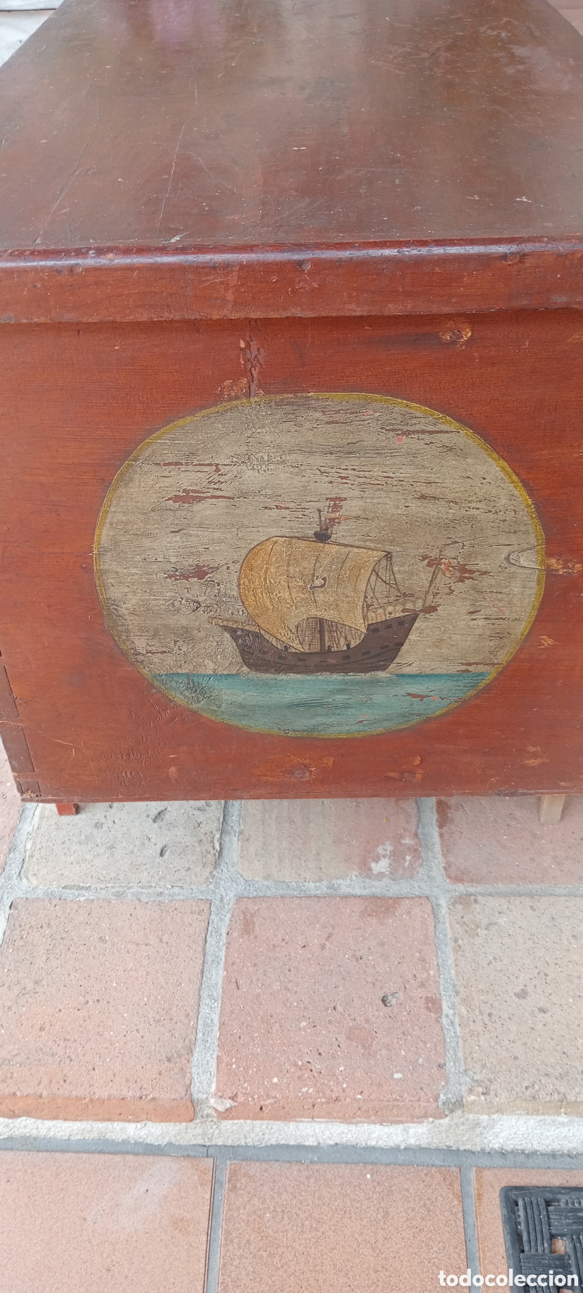 Antig&uuml;edades: Ba&uacute;l de Marino pintado a mano - Foto 3