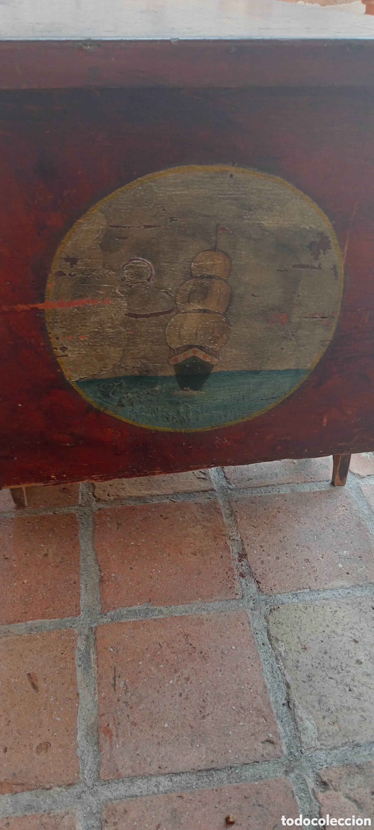 Antig&uuml;edades: Ba&uacute;l de Marino pintado a mano - Foto 5