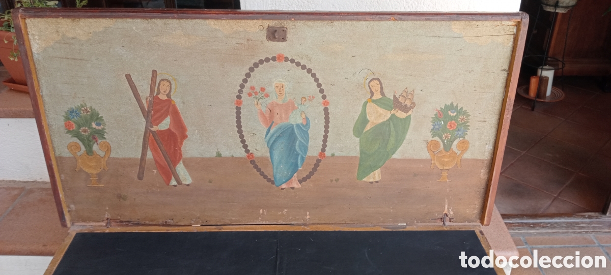 Antig&uuml;edades: Ba&uacute;l de Marino pintado a mano - Foto 9
