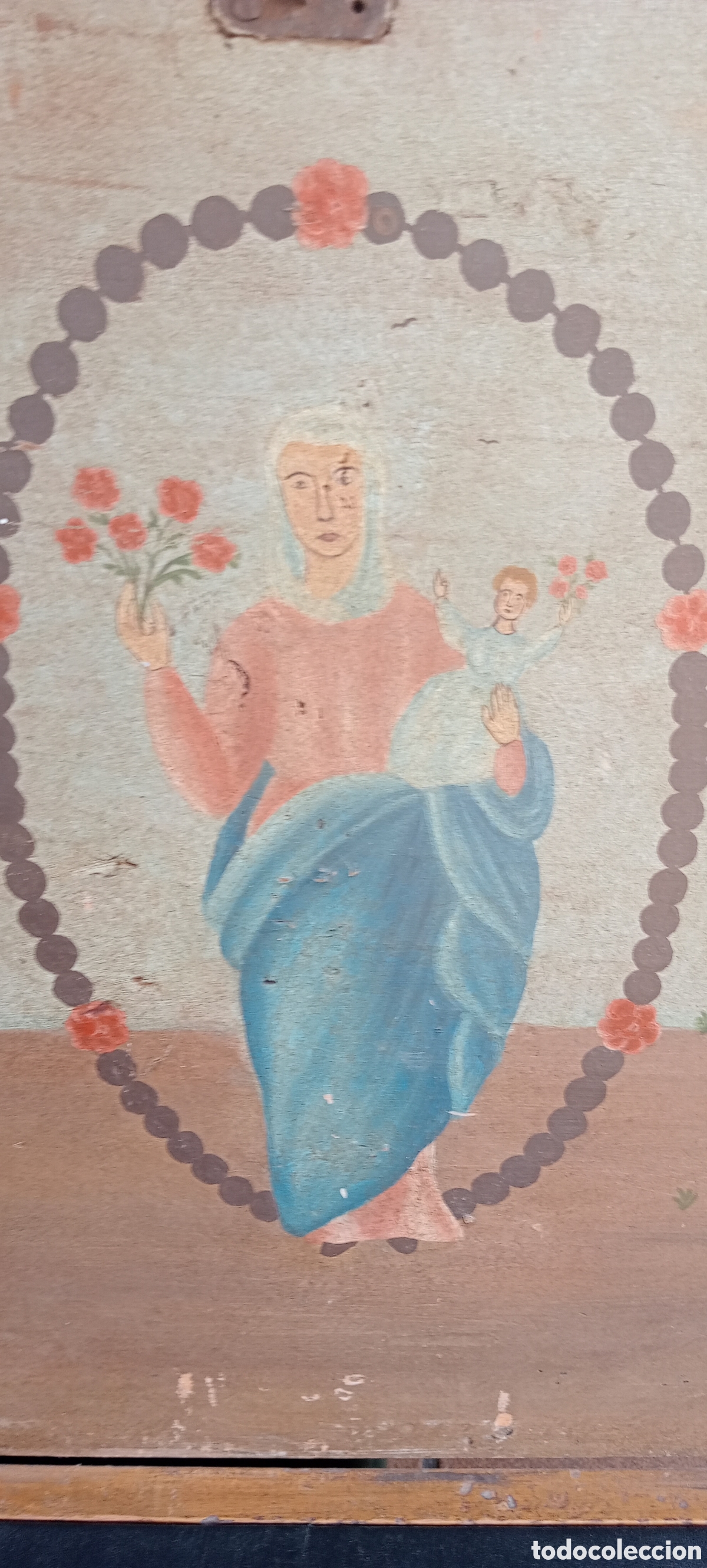 Antig&uuml;edades: Ba&uacute;l de Marino pintado a mano - Foto 12