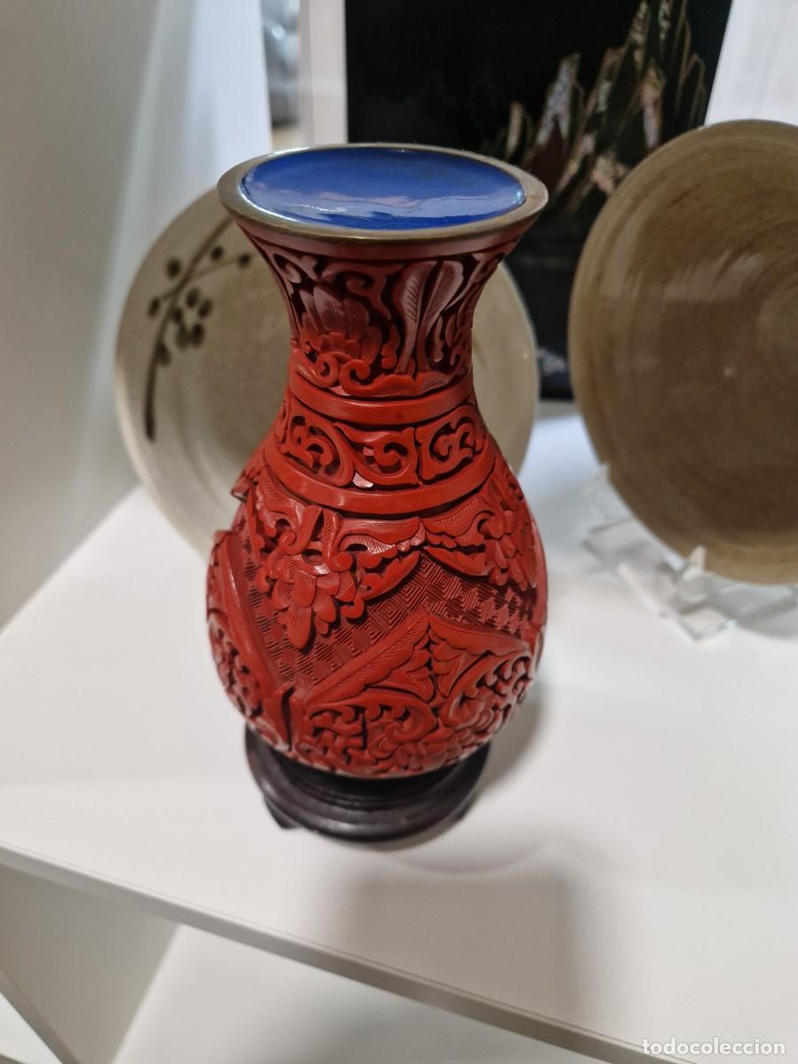 Antig&uuml;edades: Jarron laca cinnabar. - Foto 2