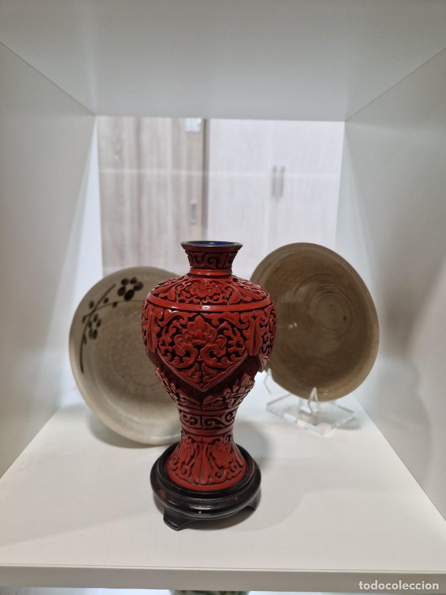 Antig&uuml;edades: Jarron laca cinnabar. - Foto 3