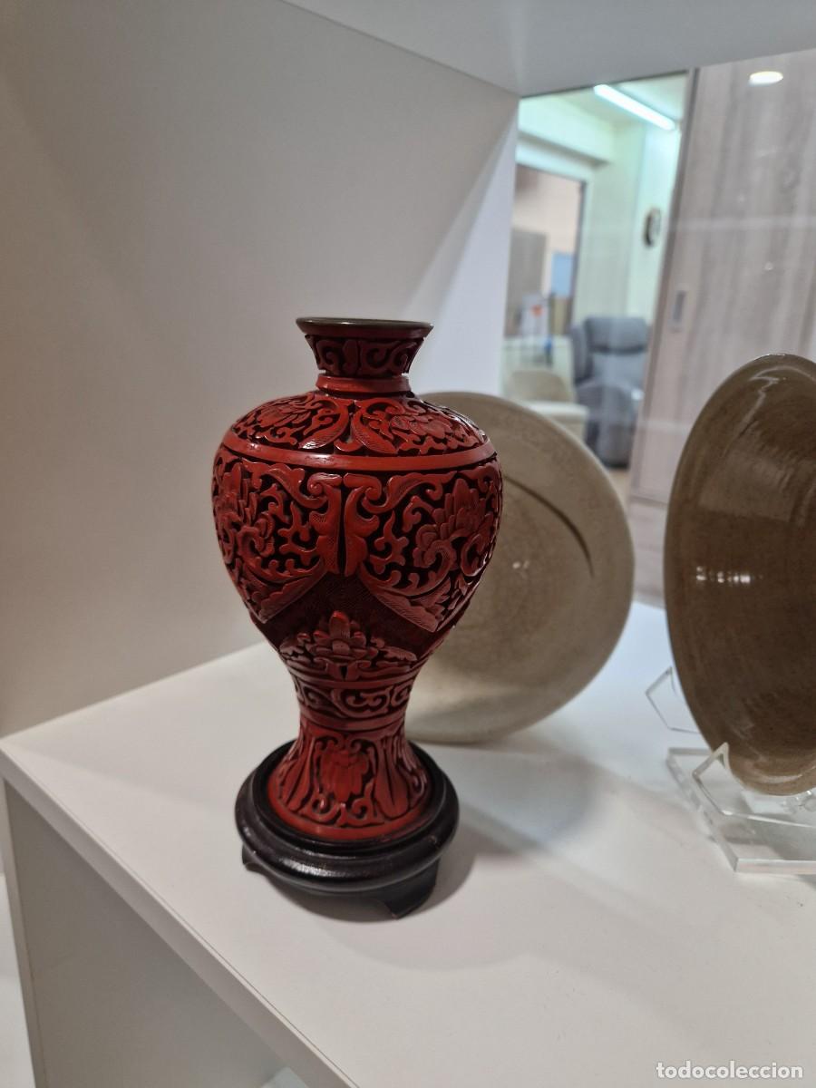 Antig&uuml;edades: Jarron laca cinnabar. - Foto 4