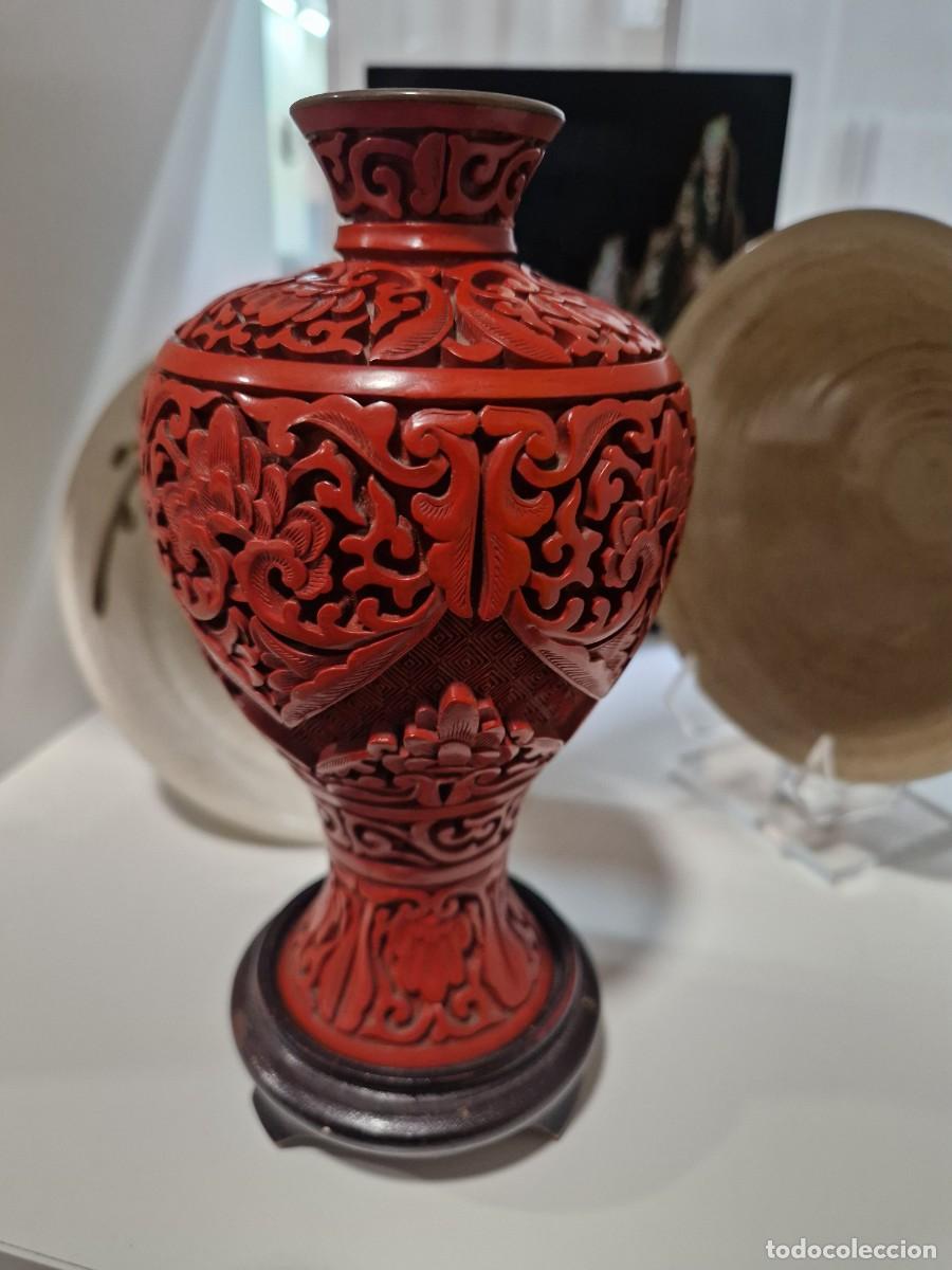 Antig&uuml;edades: Jarron laca cinnabar. - Foto 6