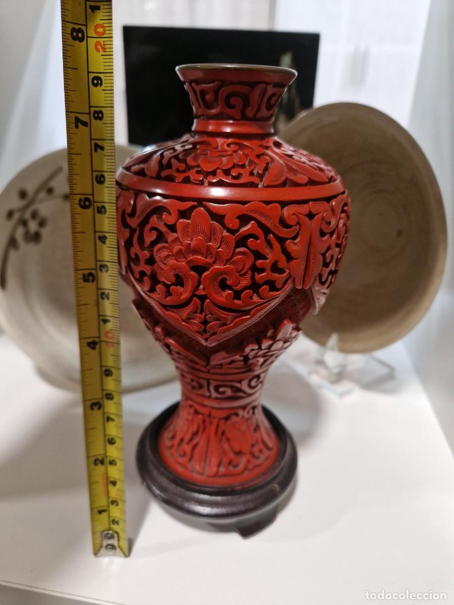 Antig&uuml;edades: Jarron laca cinnabar. - Foto 8