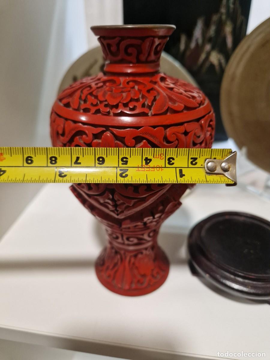 Antig&uuml;edades: Jarron laca cinnabar. - Foto 9