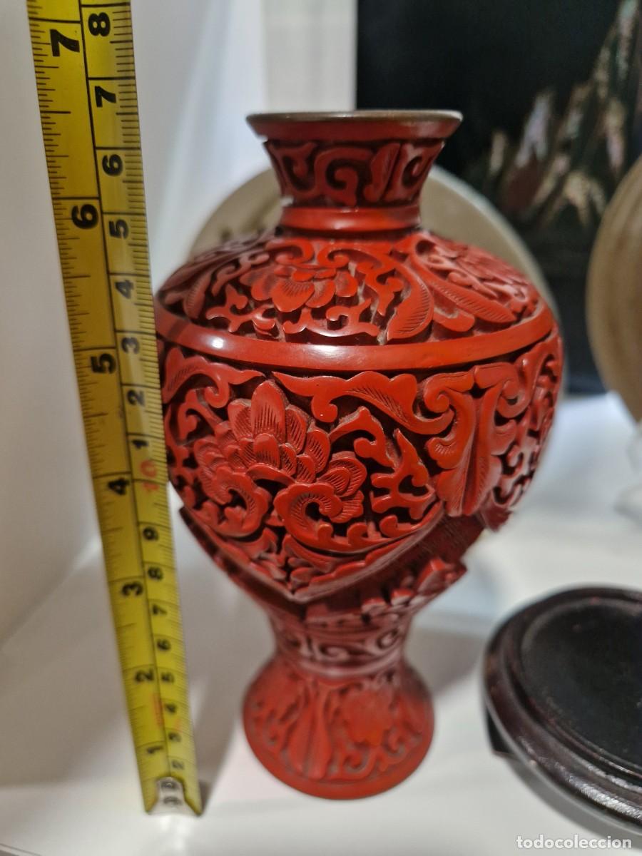 Antig&uuml;edades: Jarron laca cinnabar. - Foto 10