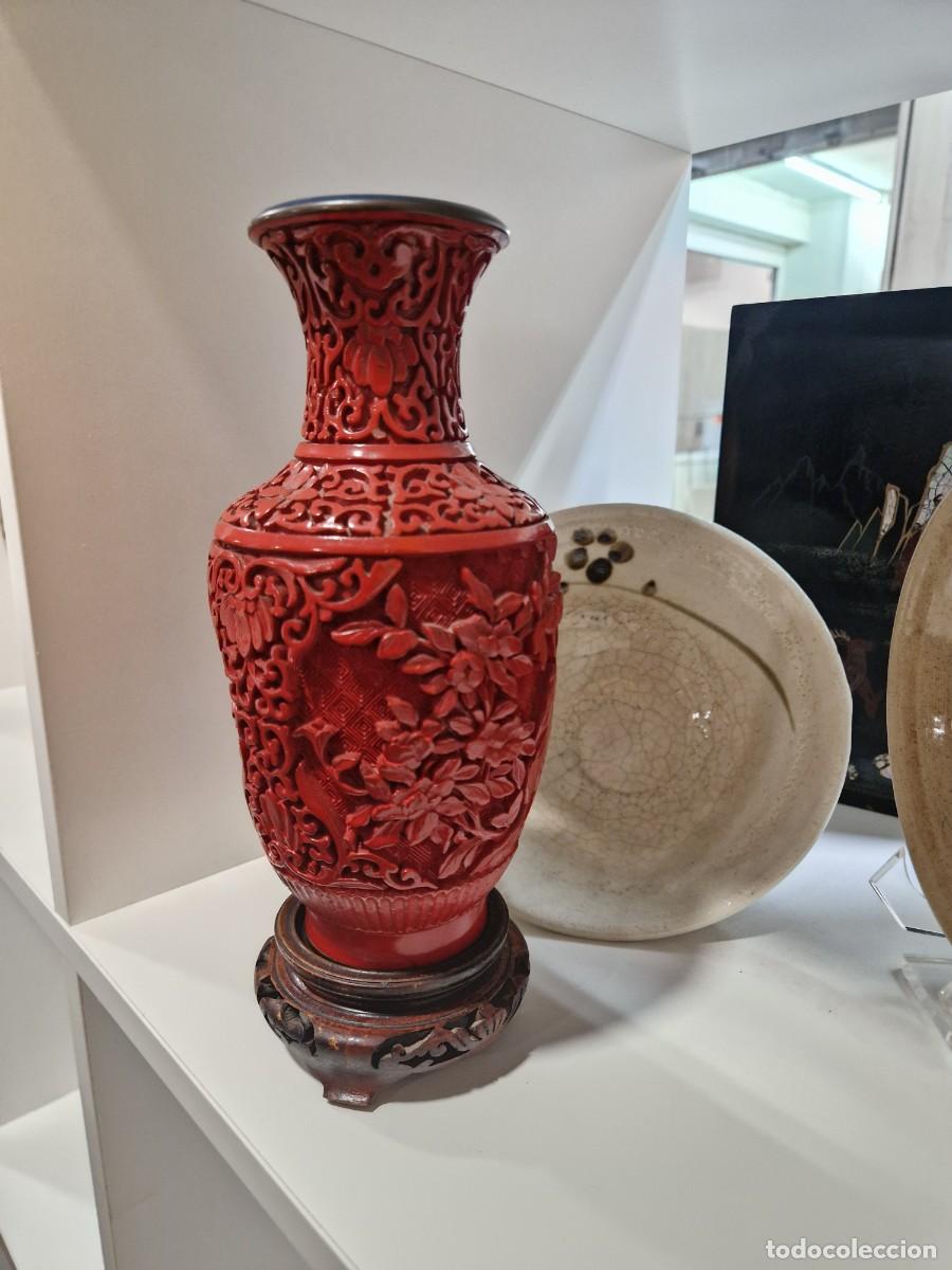 Antig&uuml;edades: Jarron laca cinnabar. - Foto 2