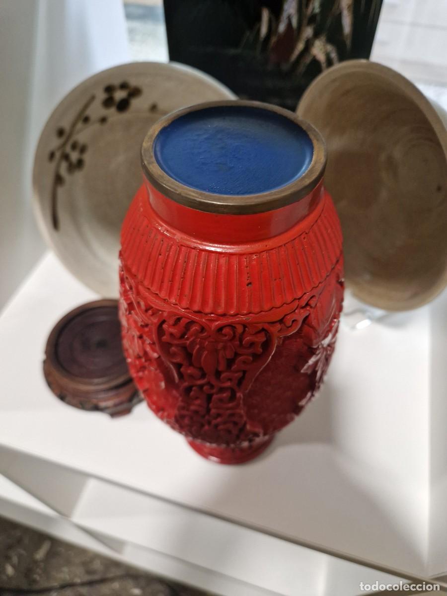 Antig&uuml;edades: Jarron laca cinnabar. - Foto 4