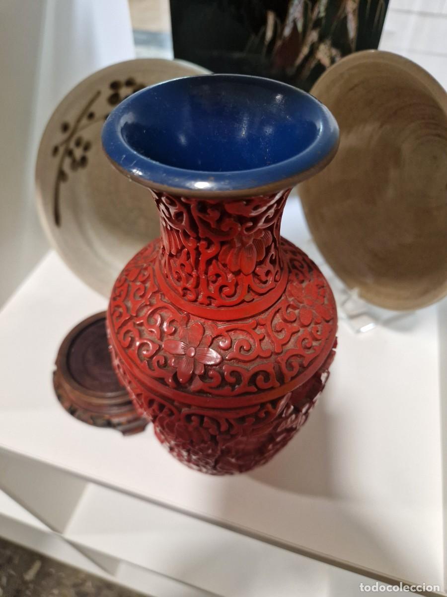 Antig&uuml;edades: Jarron laca cinnabar. - Foto 5