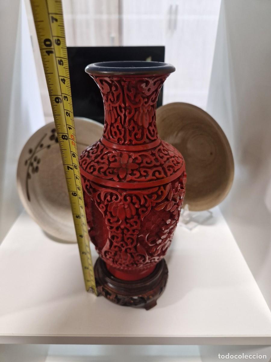 Antig&uuml;edades: Jarron laca cinnabar. - Foto 7