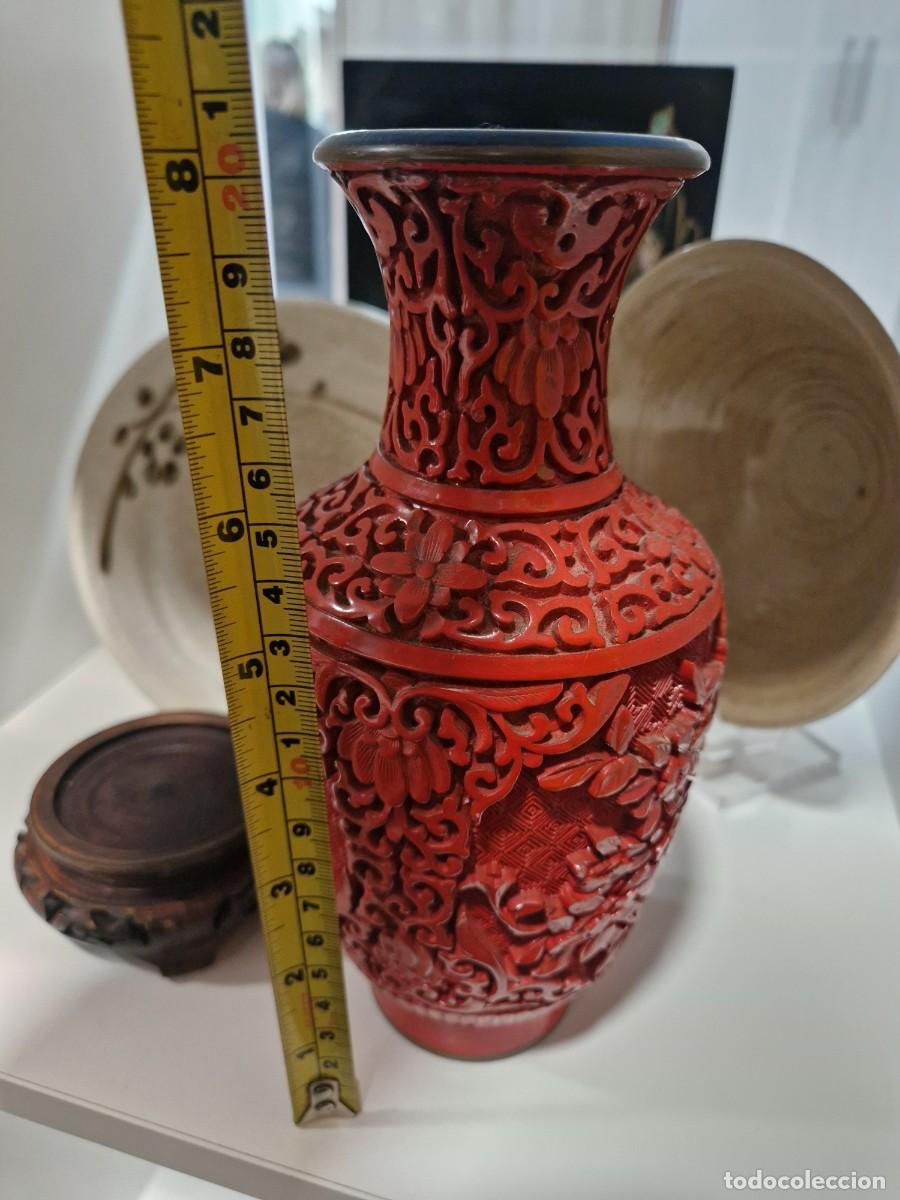 Antig&uuml;edades: Jarron laca cinnabar. - Foto 8
