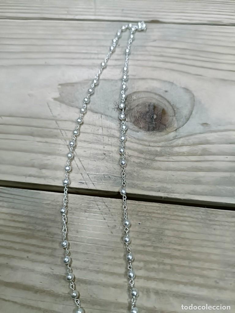 Antig&uuml;edades: Excelente rosario de plata - Foto 4