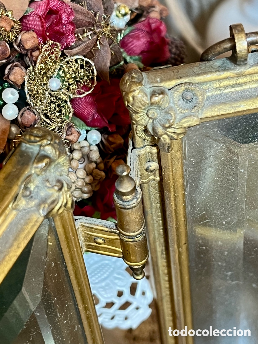 Antig&uuml;edades: Espejo tr&iacute;ptico de viaje - Foto 6